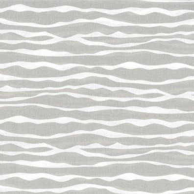 Westfalenstoffe Junge Linie grau weiß Wellen Linien Öko Tex Baumwolle Webware