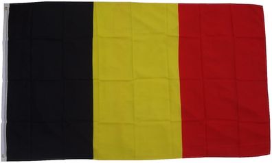 Flagge Belgien 90 x 150 cm Fahne mit 2 Ösen 100g/ m² Stoffgewicht Hissflagge Hissen