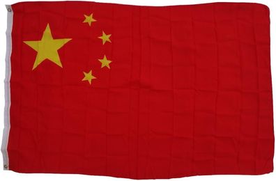 Flagge China 90 x 150 cm Fahne mit 2 Ösen 100g/ m² Stoffgewicht Hissflagge zum Hisse