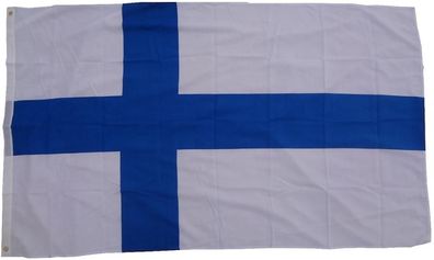 Flagge Finnland 90 x 150 cm Fahne mit 2 Ösen 100g/ m² Stoffgewicht Hissflagge für M