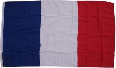 Flagge Frankreich 90 x 150 cm Fahne mit 2 Ösen 100g/ m² Stoffgewicht Hissflagge Hiss