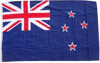 Flagge Neuseeland 90 x 150 cm Fahne mit 2 Ösen 100g/ m² Stoffgewicht Hissflagge Hiss