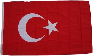 Flagge Türkei 90 x 150 cm Fahne mit 2 Ösen 100g/ m² Stoffgewicht Hissflagge für Ma