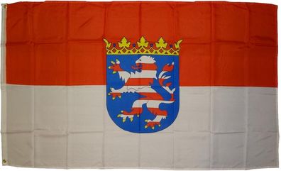 Flagge Hessen 250 x 150 cm Fahne mit 3 Ösen 100g/ m² Stoffgewicht Hissflagge Hissen