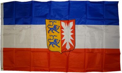 Flagge Schleswig-Holstein 250 x 150 cm Fahne mit 3 Ösen 100g/ m² Stoffgewicht Hissen