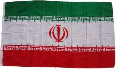XXL Flagge Iran 250 x 150 cm Fahne mit 3 Ösen 100g/ m² Stoffgewicht Hissflagge Hisse