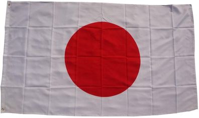 XXL Flagge Japan 250 x 150 cm Fahne mit 3 Ösen 100g/ m² Stoffgewicht Hissflagge Mast