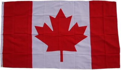 XXL Flagge Kanada 250 x 150 cm Fahne mit 3 Ösen 100g/ m² Stoffgewicht Hissflagge Mas
