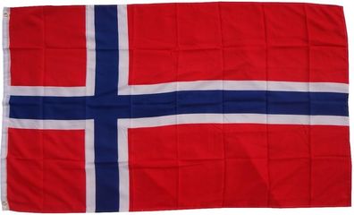 XXL Flagge Norwegen 250 x 150 cm Fahne mit 3 Ösen 100g/ m² Stoffgewicht Hissflagge