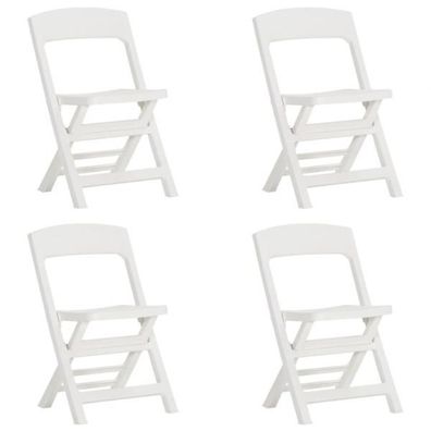 Klappbare Gartenstühle 4 Stk. PP Weiß