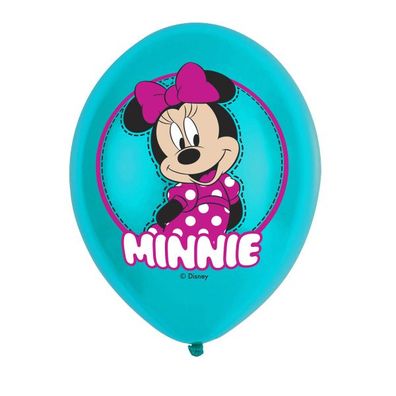 Disney Minnie Mouse Maus 6 Latexballons 27,5 cm Geburtstag Party Deko