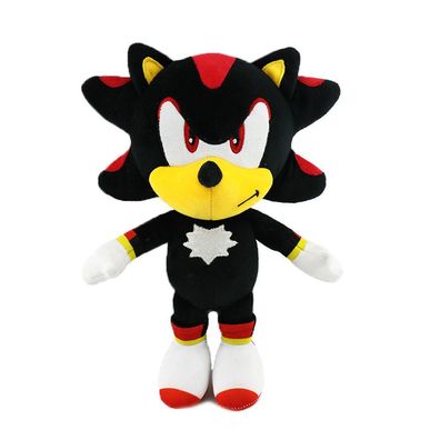 25cm Anime Plüschtier Shadow Sonic the Hedgehog Plüschpuppe für Kinder Schwarz