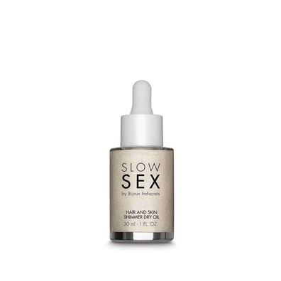 Bijoux Indiscrets Slowsex Hair and skin shimmer dry oil, Haut und Haar Öl 30ML