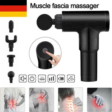 Electric Massage Gun Massagepistole Massager Muscle Massagegeraet Mit 4 Koepfe Qq
