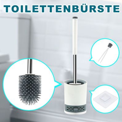 Wc-Burste Silikon Toilettenburste Kloburste Wandmontage Burstengarnitur Burste