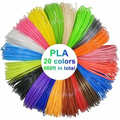 10M Filament Fur 3D Stift Pla 20 Farben 3D Drucker 1.75Mm 3D-Pen Starterset Set