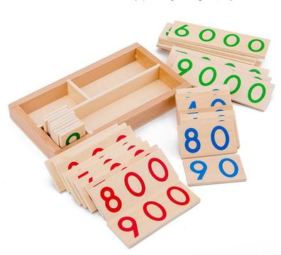 1-9000 Kinder Montessori Mathematics Learning Zaehlen Spielzeug In Fach Kleine