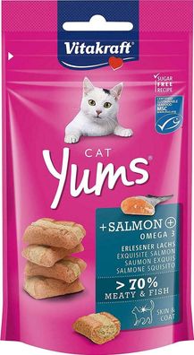 Vitakraft Cat Yums Lachs Katzenfutter Snack Kausticks Leckerli 9er Pack 9 x 40 g