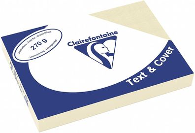 Clairefontaine Leinengeprägtes Papier 270 g/ m² DIN-A4 Elfenbein 100 Blatt