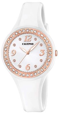 Calypso Damen Armbanduhr weiß rosegold Uhr K5567/ B