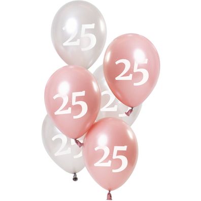 Luftballons Glossy pink 23 cm 25 Jahre