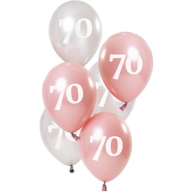 Luftballons Glossy pink 23 cm 70 Jahre