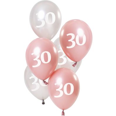 Luftballons Glossy pink 23 cm 30 Jahre