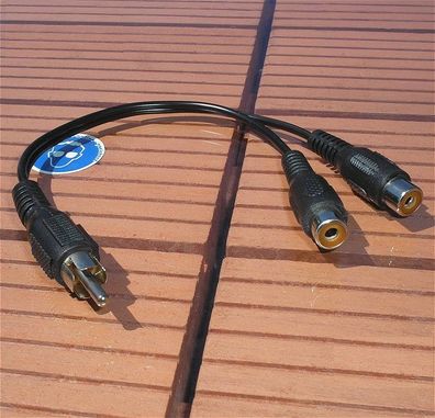 10x Y-Kabel Verbindungskabel Cinch Stecker Steckverbinder 2x Buchse Kupplung