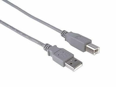 PremiumCord USB 2.0 High Speed Kabel Drucker Scanner Verbindungskabel Grau 2m