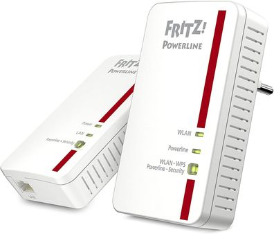 AVM Fritz Powerline 1240E 1000E WLAN Set 1200 MBits WLAN-Access Point weiß