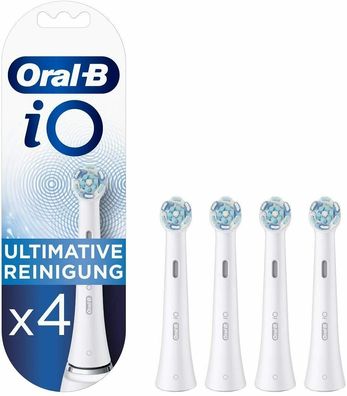 Oral-B iO Ultimative Reinigung Aufsteckbürsten Ersatzbürsten Weiß 4er Pack