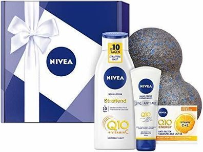 NIVEA Q10 Geschenkbox Geschenkset Frauen Falten Body Lotion Creme Faszienbal