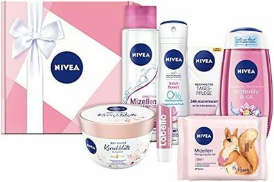 NIVEA Geschenkset Geschenkbox Frauen Pflegeset Shampoo Tagespflege Pflegedusche