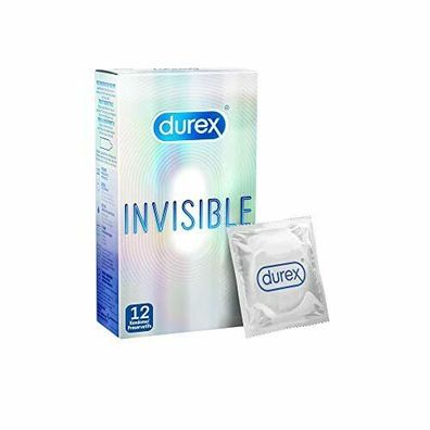 Durex Invisible Kondome Extra dünn 1 x 12 Stück Verhütung Gefühlsecht Ultra dünn