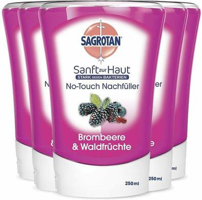 Sagrotan No-Touch Nachfüller Brombeere Waldfrüchte Handseife 5 x 250 ml 5er Pack