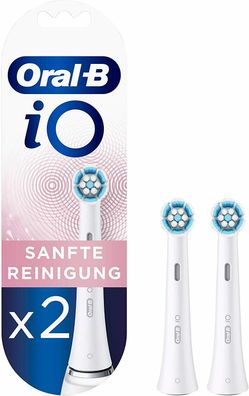 Oral-B iO Sanfte Reinigung Aufsteckbürsten Ersatzbürsten Weiß 2er Pack