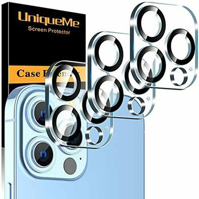 UniqueMe iPhone 13 Pro/ Max Schutzglas Schutzfolie Kameraschutz HD Klar 3er Pack