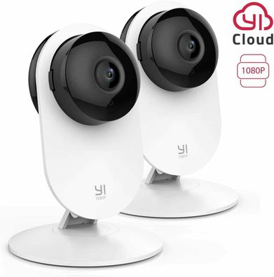 YI Home Camera 1080p Wi-Fi Smart Home Überwachungskamera Indoor weiß 2er Pack
