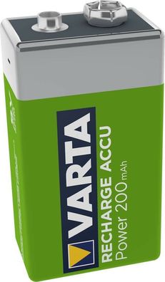 VARTA Rechargeable Accu 9V Block Akku Batterie Vorgeladen 200mAh Wiederaufladbar