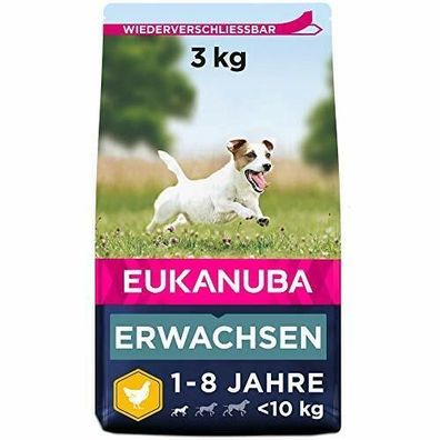 Eukanuba Premium Hundefutter Trockenfutter Huhn Vitamine Kleine Hunderassen 3 kg
