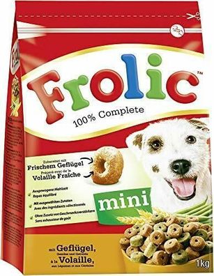 Frolic Premium Hundefutter Trockenfutter Geflügel Gemüse Getreide 6 Beutel 6x1kg