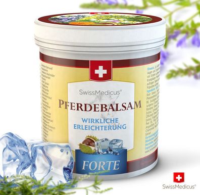SwissMedicus Pferdebalsam FORTE kühlend 500 ml, Original Schweizer Rezept