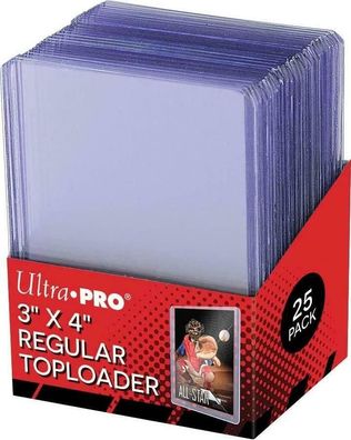 Ultra Pro 81145 Toploader Ultra Clear Regular Sammelkarten Hüllen 25 Stück 3"x4"