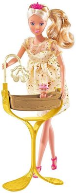 Simba 105737084 Steffi Love Royal Baby schwangere Puppe Baby Wiege ab 3 Jahren