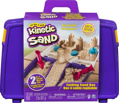 Kinetic Sand 6037447 Sandspiel Koffer Spielset Spielzeug ab 3 Jahren 907 g