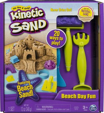 Kinetic Sand 6037424 Strandspaß Spielset Spielzeug Kinder ab 3 Jahren 340 g