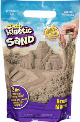 Kinetic Sand 6053516 Spielsand Feinmotorik Tastsinn ab 3 Jahren braun 907 g