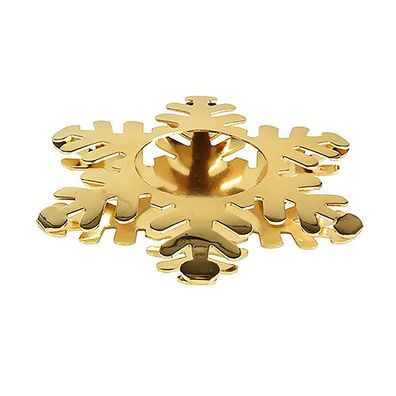 Kerzenhalter Snowflake Edelstahl 11cm gold