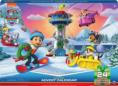 Paw Patrol 6061678 Adventskalender Weihnachtskalender 2021 Spielzeugfiguren