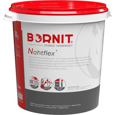 Bornit Nahtflex Hochflexible, standfeste Bitumenmass, Einbau von Asphaltmischgut